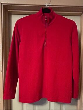 Chaus Men’s Bright Red Half-Zip Sweater